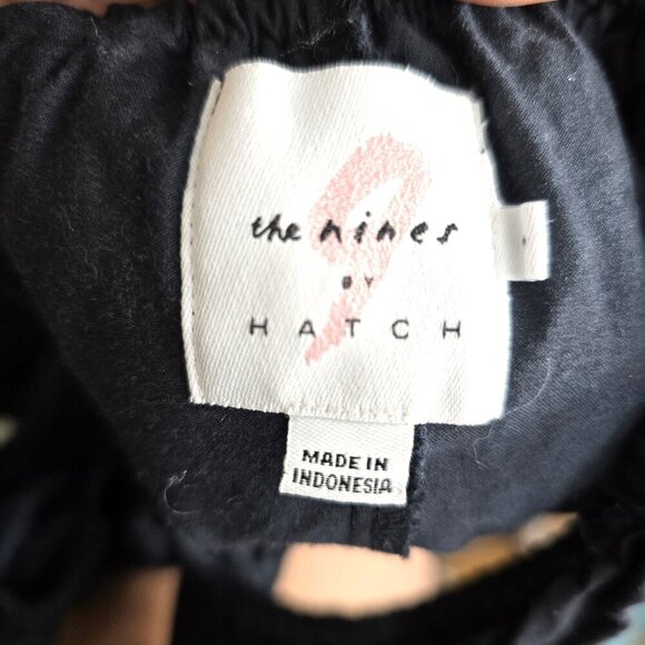 The Nines by Hatch Black Ruffle Neckline Collar Ankle Cropped Jumpsuit - Picture 8 of 10